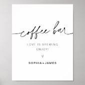 エバーリーコーヒーバー標識 ポスター (正面)