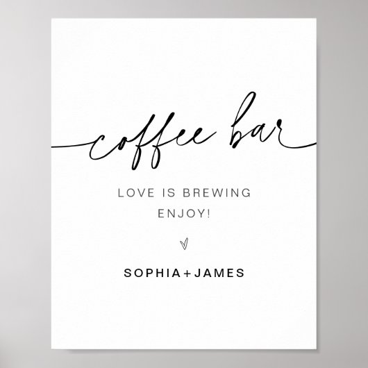 エバーリーコーヒーバー標識 ポスター (正面)