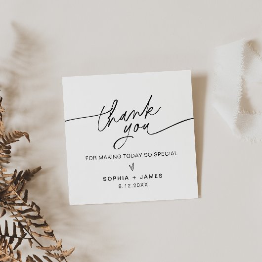 エバーリーサンキューサインスクエアラベル スクエア名刺