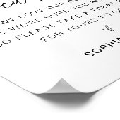 エバーリービスケットバー結婚式の引き出物サイン ポスター (角)