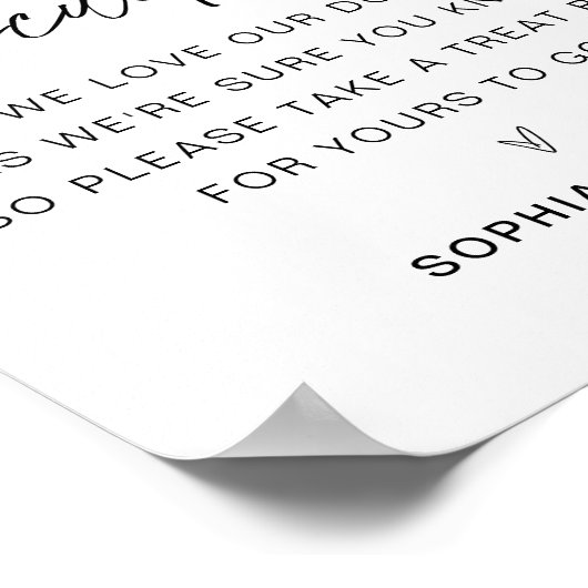 エバーリービスケットバー結婚式の引き出物サイン ポスター (角)