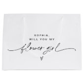 エバーリーミニマリストフラワーガール抱き枕 ラージペーパーバッグ (正面)