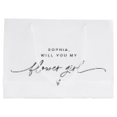 エバーリーミニマリストフラワーガール抱き枕 ラージペーパーバッグ (裏面)