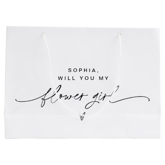 エバーリーミニマリストフラワーガール抱き枕 ラージペーパーバッグ (裏面)