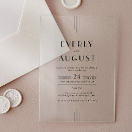 エバーリーモダンアールデコアクリル結婚式招待状 アクリル招待状