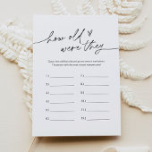 エバーリー彼らは何歳だったブライダルシャワーゲーム 招待状