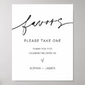 エバーリー結婚式の引き出物標識 ポスター (正面)