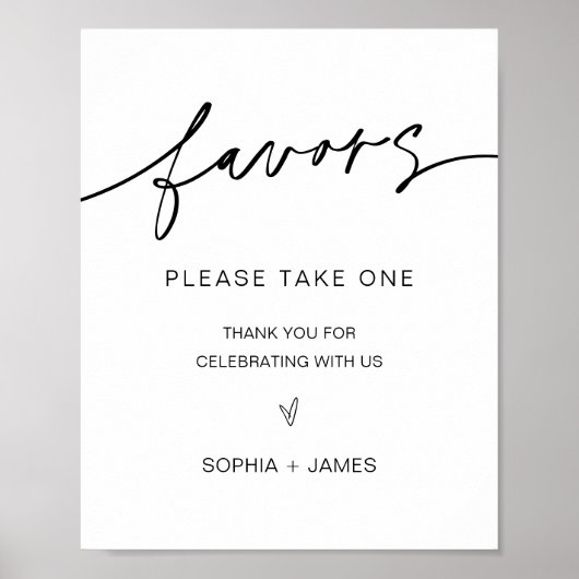 エバーリー結婚式の引き出物標識 ポスター (正面)