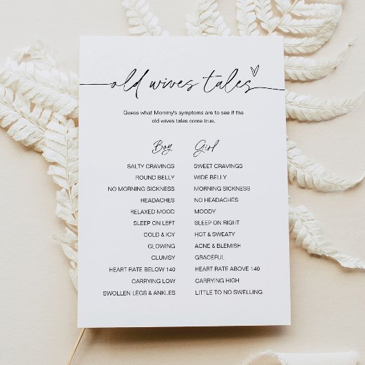 エバーリー オールド ワイズ テイルズ ベビー シャワー ゲーム カード