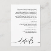 エバーリー ミニマル ウェディング 詳細 封入 エンクロージャーカード (正面)