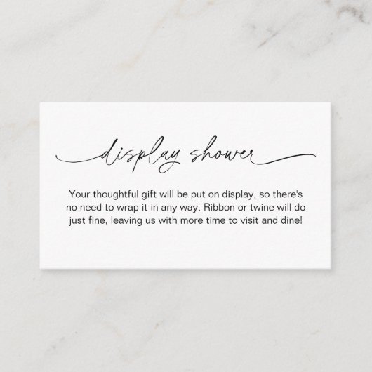 エバーリー ミニマル ディスプレイ シャワー エンクロージャーカード (正面)