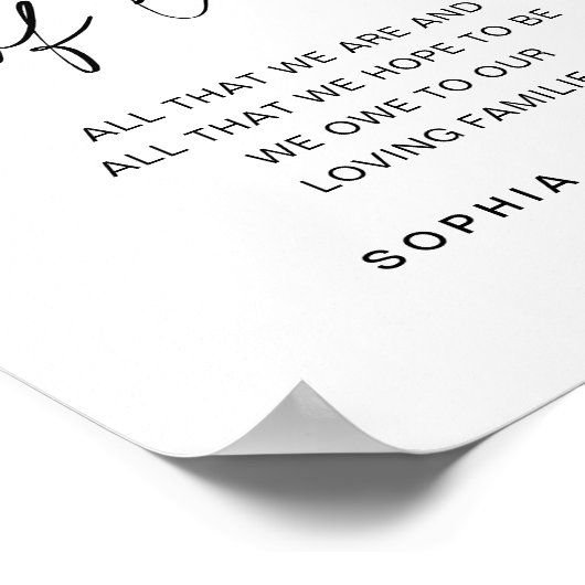 エバーリー 世代を超える愛のウェディングサイン ポスター (角)