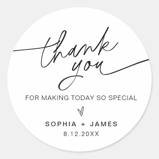 エバーリー 感謝の気持ちを表す丸型ステッカー ラウンドシール (正面)