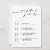 エバーリー　結婚式で新郎は何て言った？　ブライダルゲームカード 招待状 (正面)