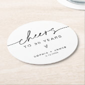 エバーリー 30年のお祝い ラウンドペーパーコースター (アングル)