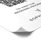 エバーリー QR コード ウェディング プログラム サイン (角)