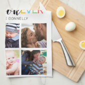 エバー調理師エバーフォトコラージュキッチンタオル キッチンタオル (四つ折り)