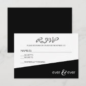 エバー＆エバー ブラック アングル - RSVP カード (正面/裏面)