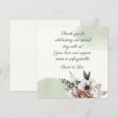 エバー ラスティング ラブ フローラル セージ サンキューカード (正面/裏面)