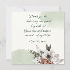 エバー ラスティング ラブ フローラル セージ サンキューカード