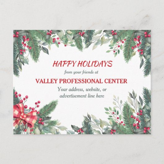 エバ企業のリーベリーボウクリスマスを使用 ポストカード (正面)