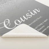 エバ最高のイスのいとこの定義シルバーグリッター シェルパブランケット (3/4)