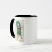 エバ最高のグリーンコートの人にクリスマスの願い マグカップ (正面左)