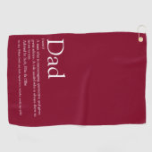 エバ最高のパパダディ父親の定義おもしろいブルゴーニュ ゴルフタオル (横)