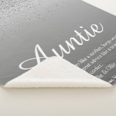 エバ最高のーおばさん叔母の定義シルバーグリッター シェルパブランケット (3/4)