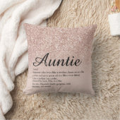 エバ最高のーおばさん叔母の定義バラ金ゴールドグリッター クッション (ブランケット)