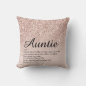 エバ最高のーおばさん叔母の定義バラ金ゴールドグリッター クッション (正面)