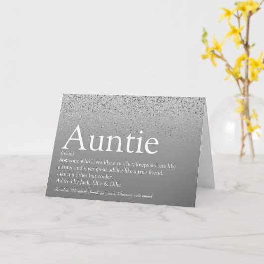 エバ最高のーアンティオウスデフィニション銀グリッター カード (黄色い花)