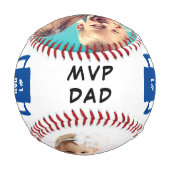 エバ最高のーパパ写真 野球ボール (裏面)