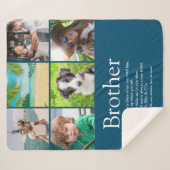 エバ最高のーブラザー6写真コラージュ シェルパブランケット (正面(横))