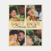 エバ最高のーボモダンーナスパパ|フォトコラージュ  フリースブランケット (正面)