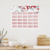 エバ竹葉の中国の結婚シーティングチャート ポスター (キッチン)