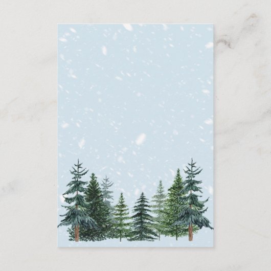 エバ素朴グリーンウィンターパインの宿泊施設 エンクロージャーカード (裏面)