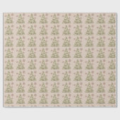 エバ素朴ーグリーンと雪片のある客室 ラッピングペーパー (フラット)