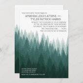 エバ素朴ーグリーンパイン結婚式招待状 招待状 (正面/裏面)