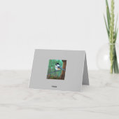 エバ素朴ーグリーンパイン《鳥》アメリカゴガラ サンキューカード (裏面)