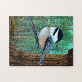 エバ素朴ーグリーンパイン《鳥》アメリカゴガラ ジグソーパズル (横)