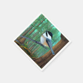 エバ素朴ーグリーンパイン《鳥》アメリカゴガラ スタンダードカクテルナプキン (角)