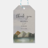 エバ素朴ーグリーン山結婚湖 ギフトタグ (正面)