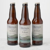 エバ素朴ーグリーン山結婚湖 ビールラベル (ボトル)