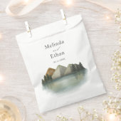 エバ素朴ーグリーン山結婚湖 フェイバーバッグ (クリップ留めされた状態)