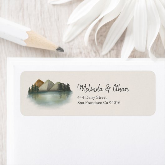 エバ素朴ーグリーン山結婚湖 ラベル (インサイチュ)