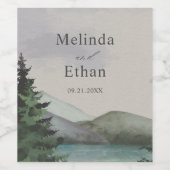 エバ素朴ーグリーン山結婚湖 ワインラベル (シングルラベル)