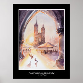 エバ絵を描ククラクフオールドタウン ポスター