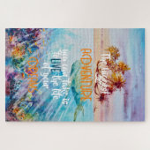 エバ絵を描トロピカルアイランドクジラ ジグソーパズル (横)