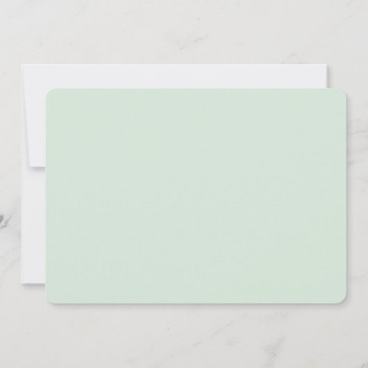 エバ霜の降りたーグリーンクリスマス自然写真 サンキューカード (裏面)